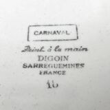 1950s Deep Plate Digoin Sarreguemines France Carnival model