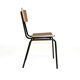 Set of 4 teak and metal chairs, Denmark, 1950