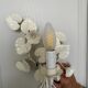 Pair of vintage floral wall sconces in white metal – Florentine style