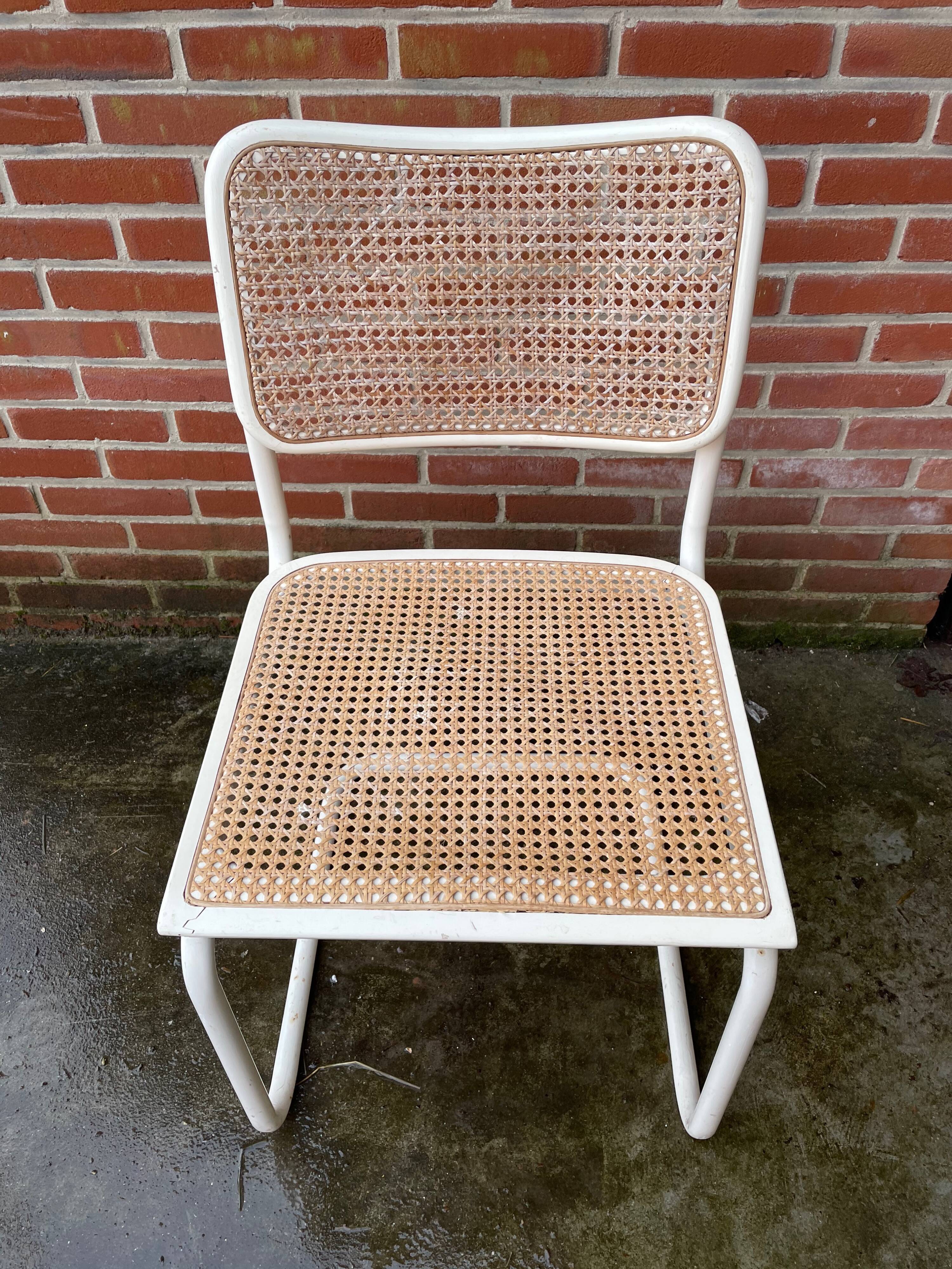 Set of 4 Cesca Model chairs by Marcel Breuer