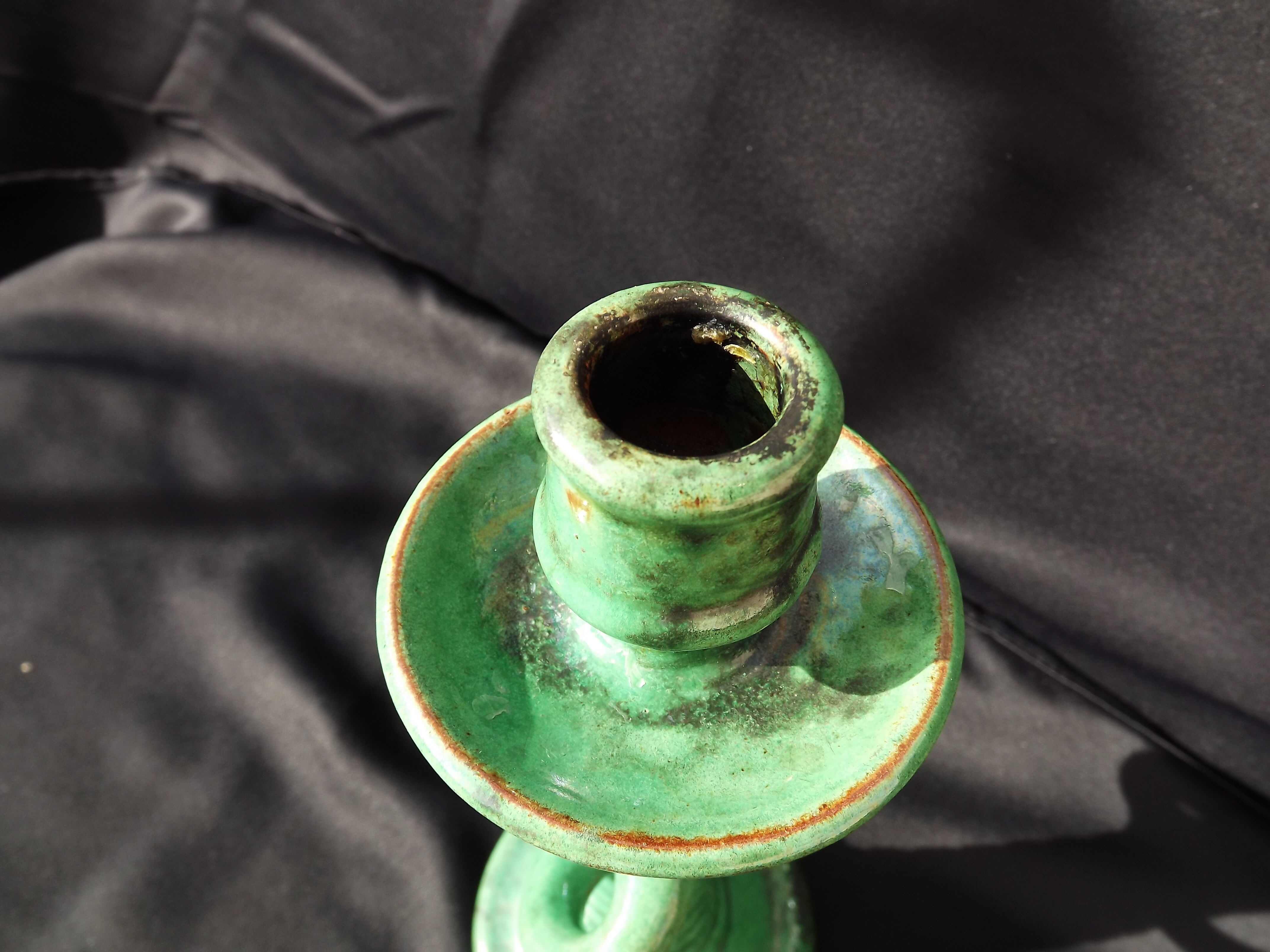 Terracotta candlestick