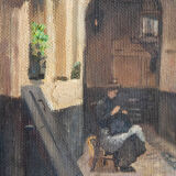 Tableau peinture à l'huile sur toile Jozef Quisthoudt 1883: 1953 Anvers