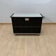 Art Deco Bar Cart in Black Lacquered Mahogany, Mirrored Glass & Chrome, France, 1930