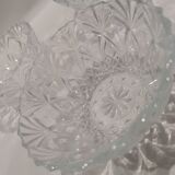 7 vintage chiseled glass cups