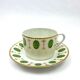 Set of 6 tea cups and 1 cream jug in Paris porcelain, Louis XVI decoration.