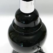 Elegant little vintage lamp base in black ceramic