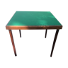 Table old mahogany, folding bridge. Top green felt.