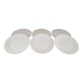 Lot de 6 assiettes plates en grès émaillé beige IKEA marli échancré