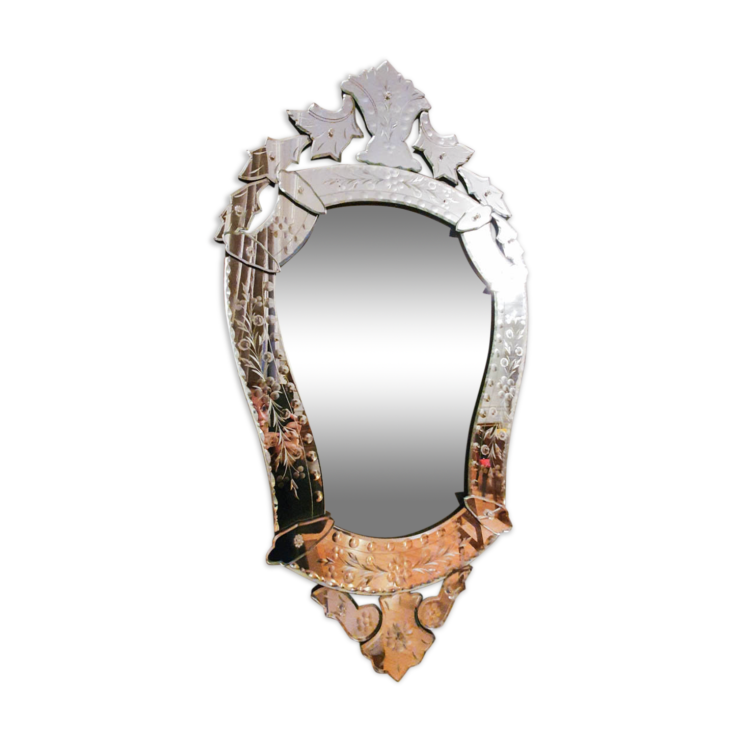 Ancient Venetian mirror 61x110cm
