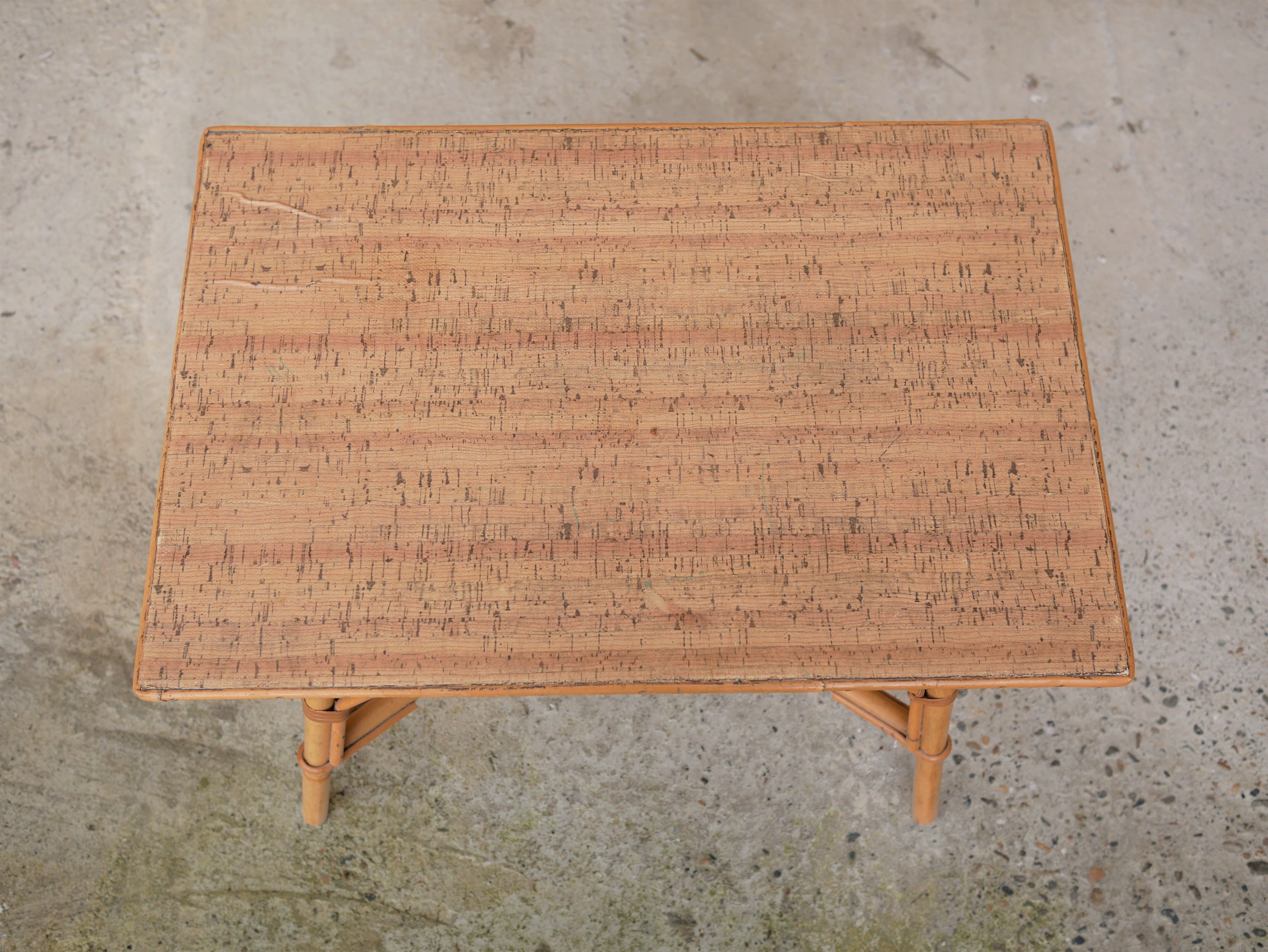 Vintage rattan coffee table
