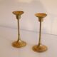 Pair of vintage Scandinavian brass candle holders