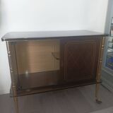 Vintage TV bar cabinet on casters