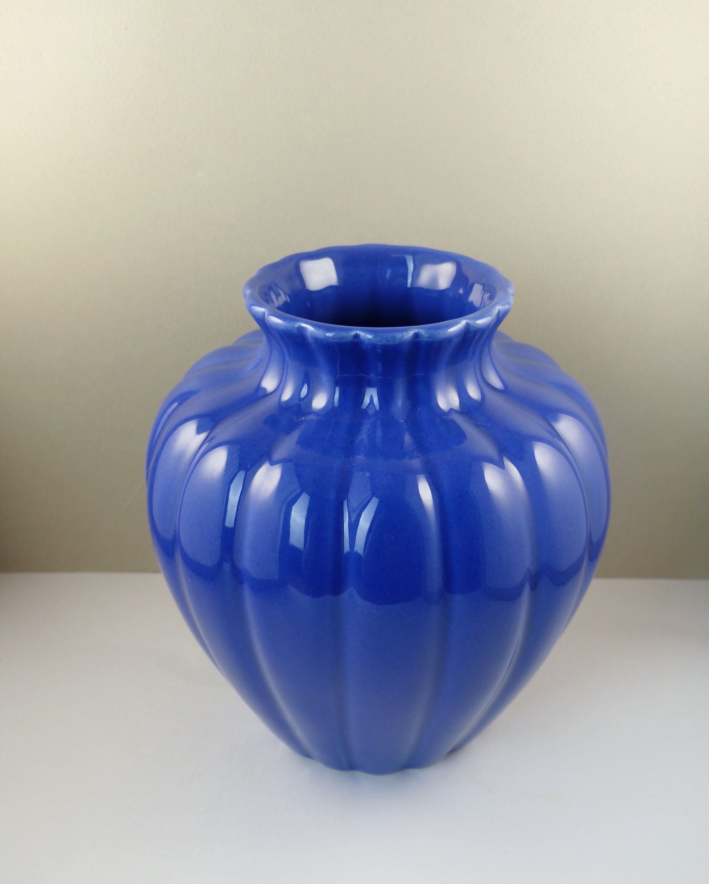 Blue ceramic vase