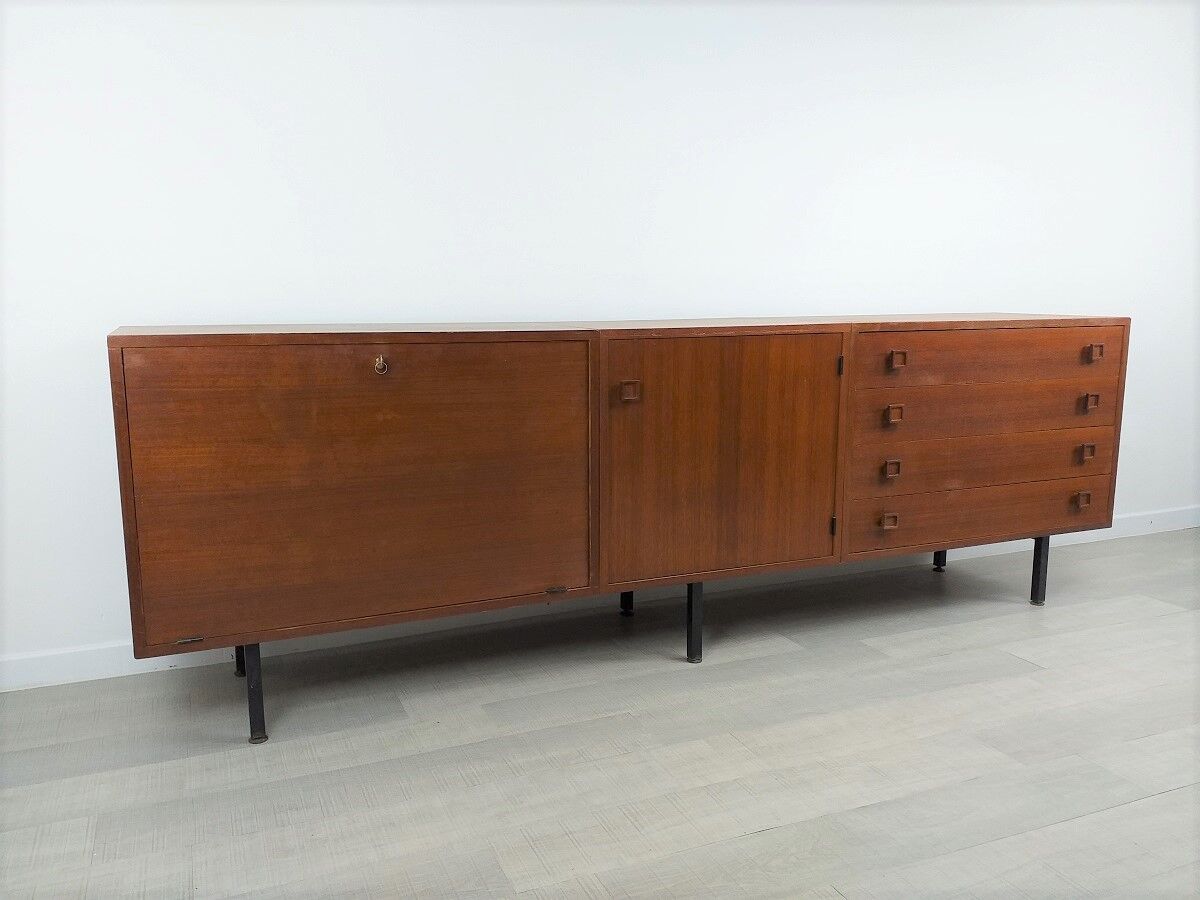 Modernist 60s vintage Scandinavian teak sideboard