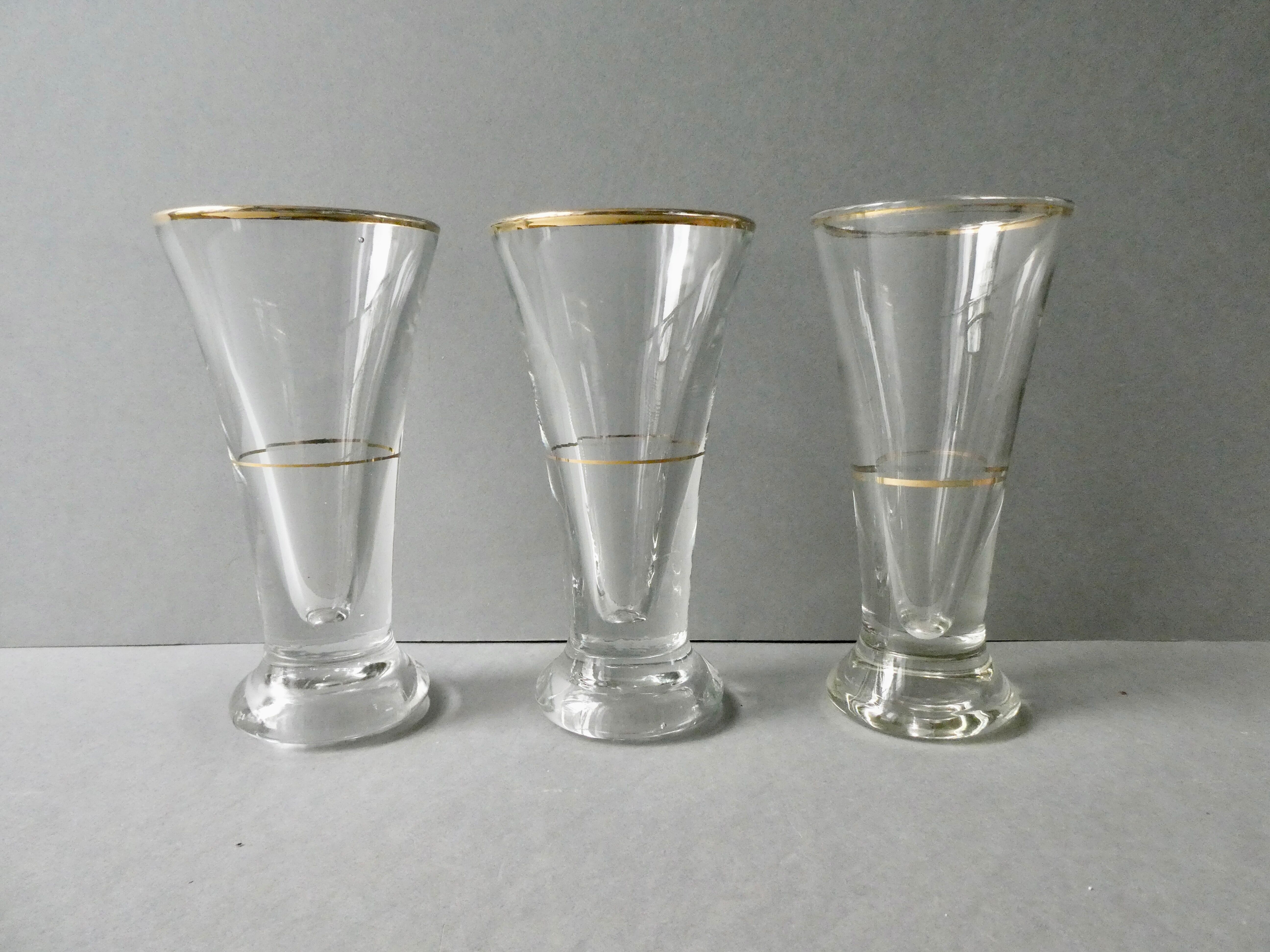 3 glasses with pastis, in Ricard, bistro, early twentieth century