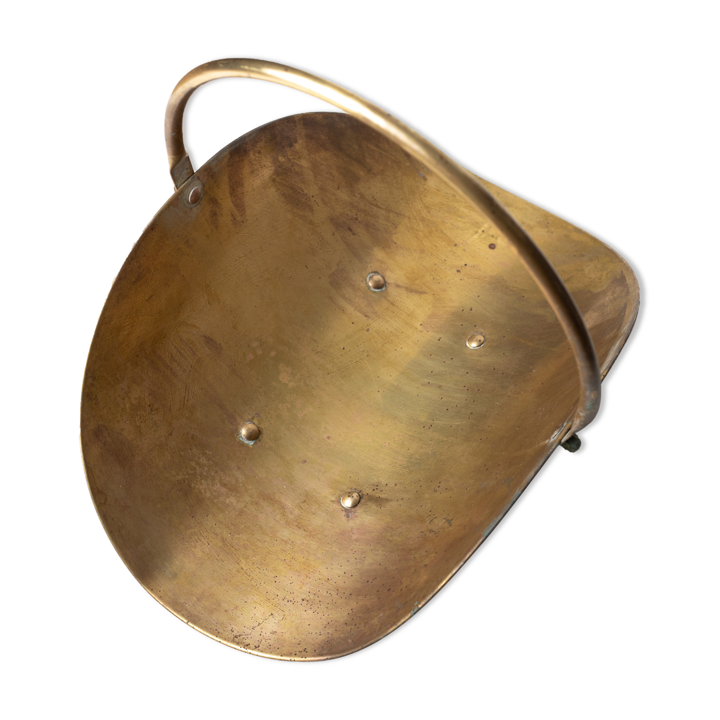 Vintage brass log holder