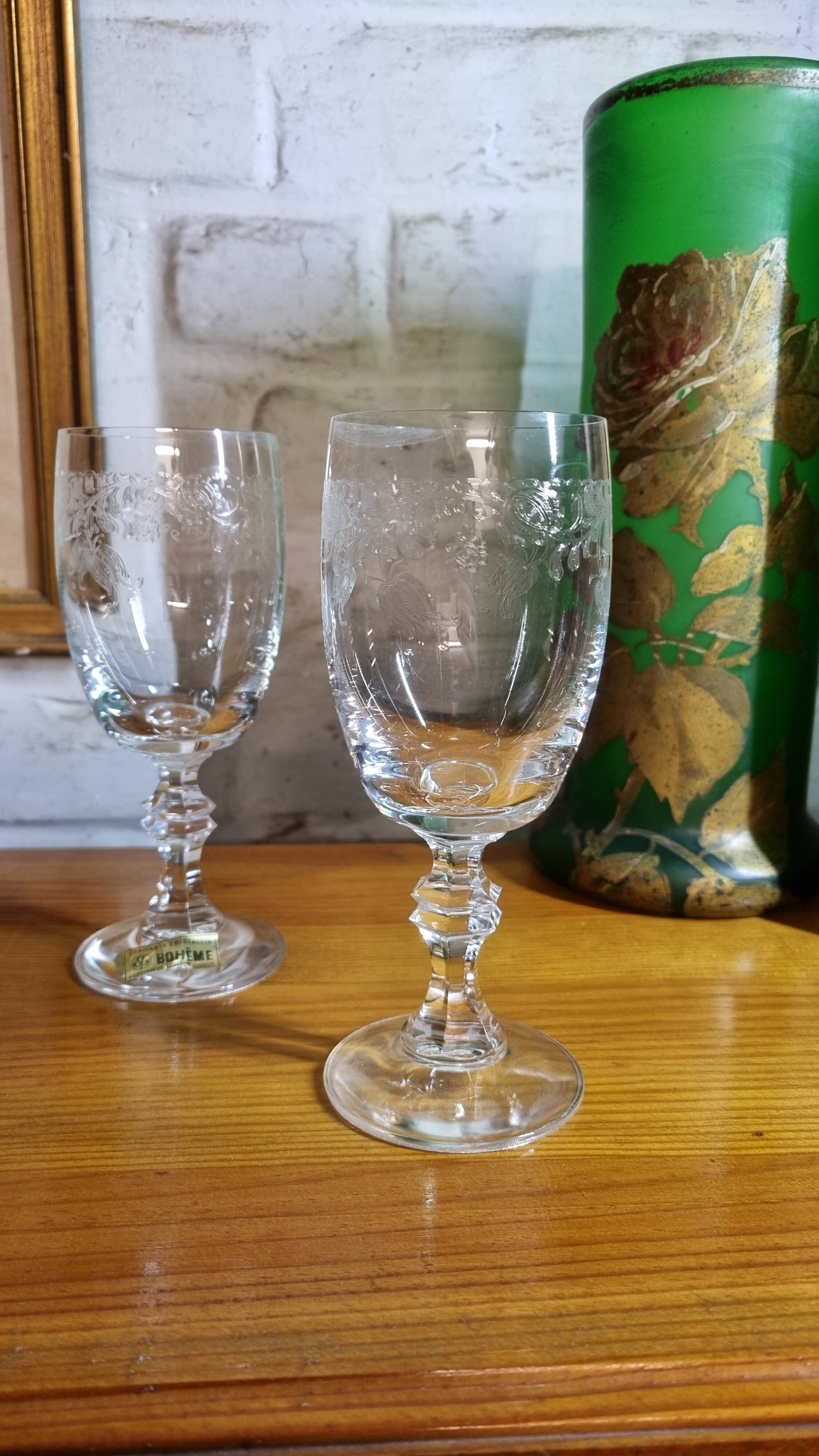 Bohemian crystal glasses