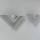 Pair of vintage wall lights, white lacquered metal and glass, Germany 1970s