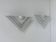 Pair of vintage wall lights, white lacquered metal and glass, Germany 1970s