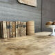Raw wood workshop console