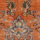 6x9 Turkish Classic Pattern Orange Green Vintage Rug, 174x279Cm