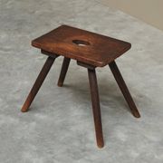 Stool or solid wood side table, mid-century style, 1950s