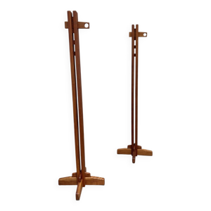 Duo de porte-manteaux - orme massif