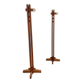 Pair of 1970s coat racks in solid elm