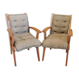 Pair of armchairs style free span model fs116