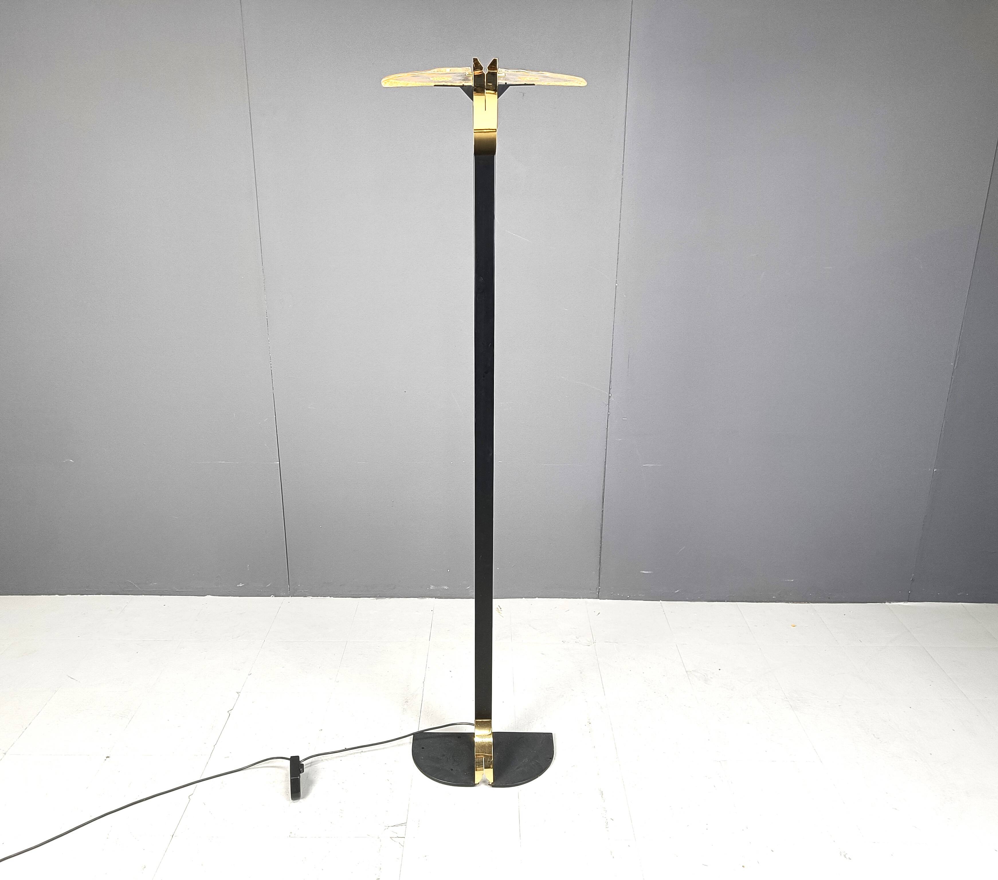 Vintage murano glass floor lamp, 1980s