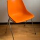 Vintage orange shell chair
