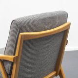 1950s armchair in restored cherry wood, two available