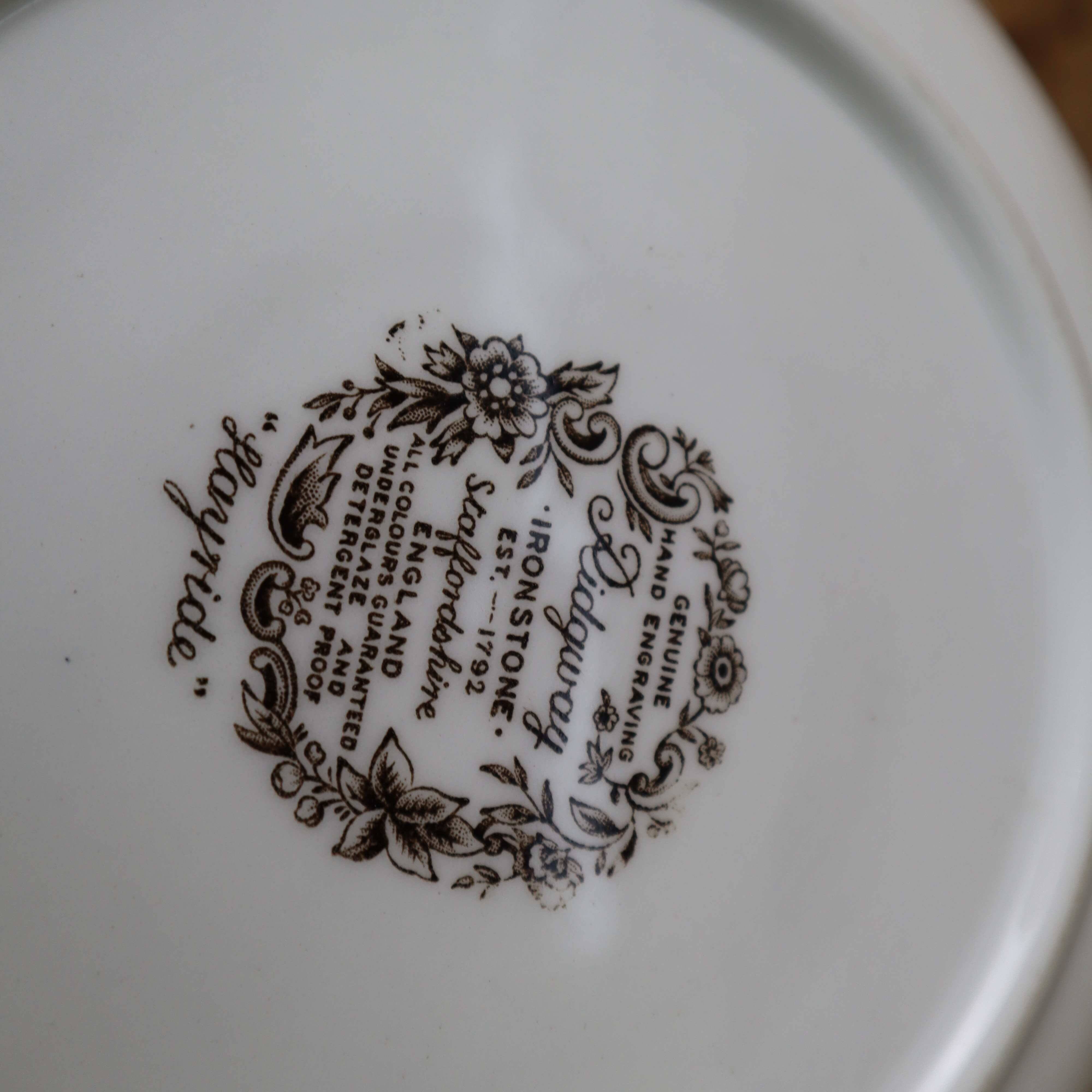 Vintage English Staffordshire 'HAYRIDE' Round Deep Dish