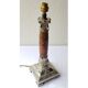 Red marble and metal lamp foot