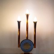 Art Deco lamp in glass and marble, Italy, 1930s