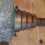 Vintage lamp brass and granite glass