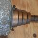Vintage lamp brass and granite glass