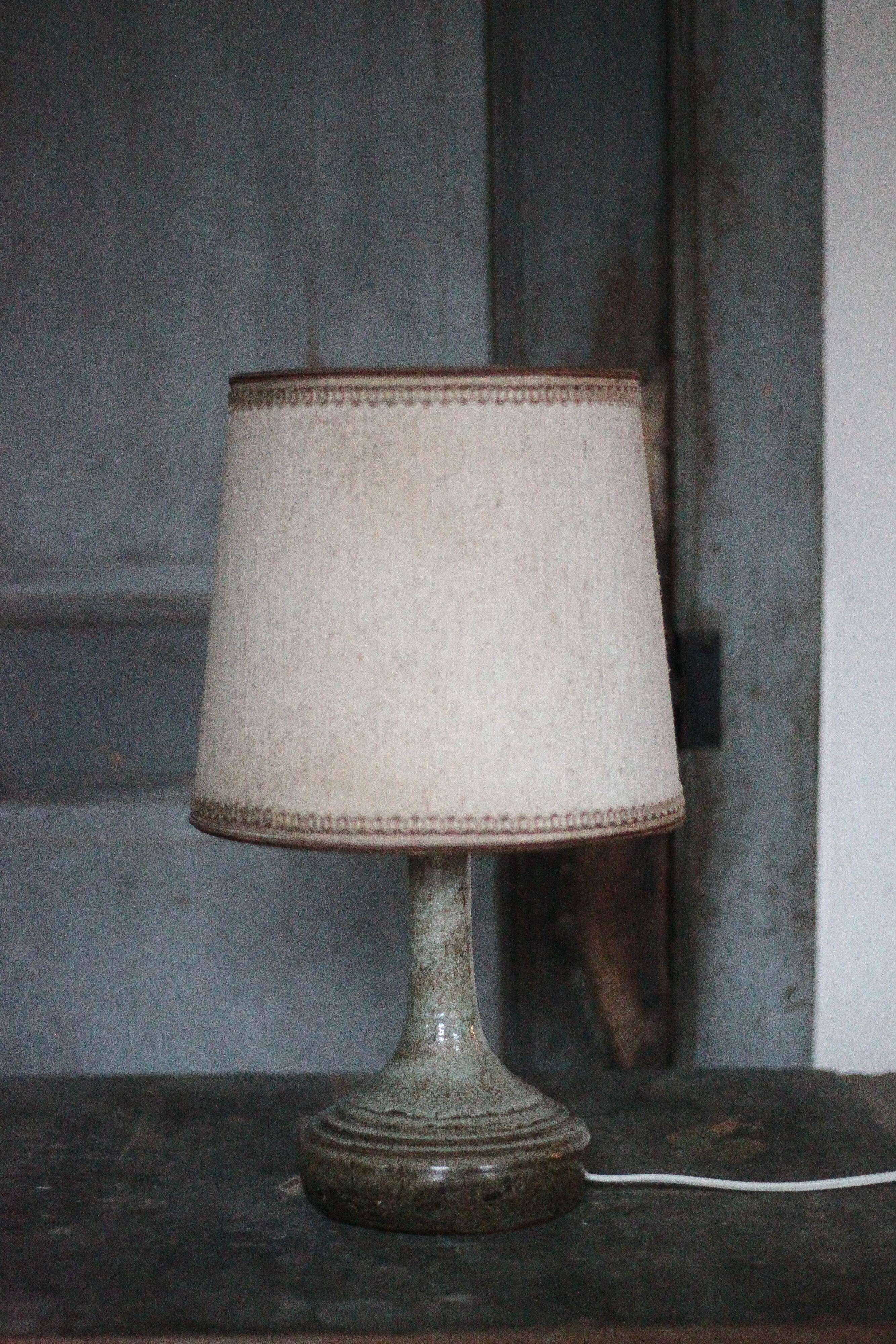 Bedside lamp, table lamp, stoneware lamp from the Abbey of Fontgombault.