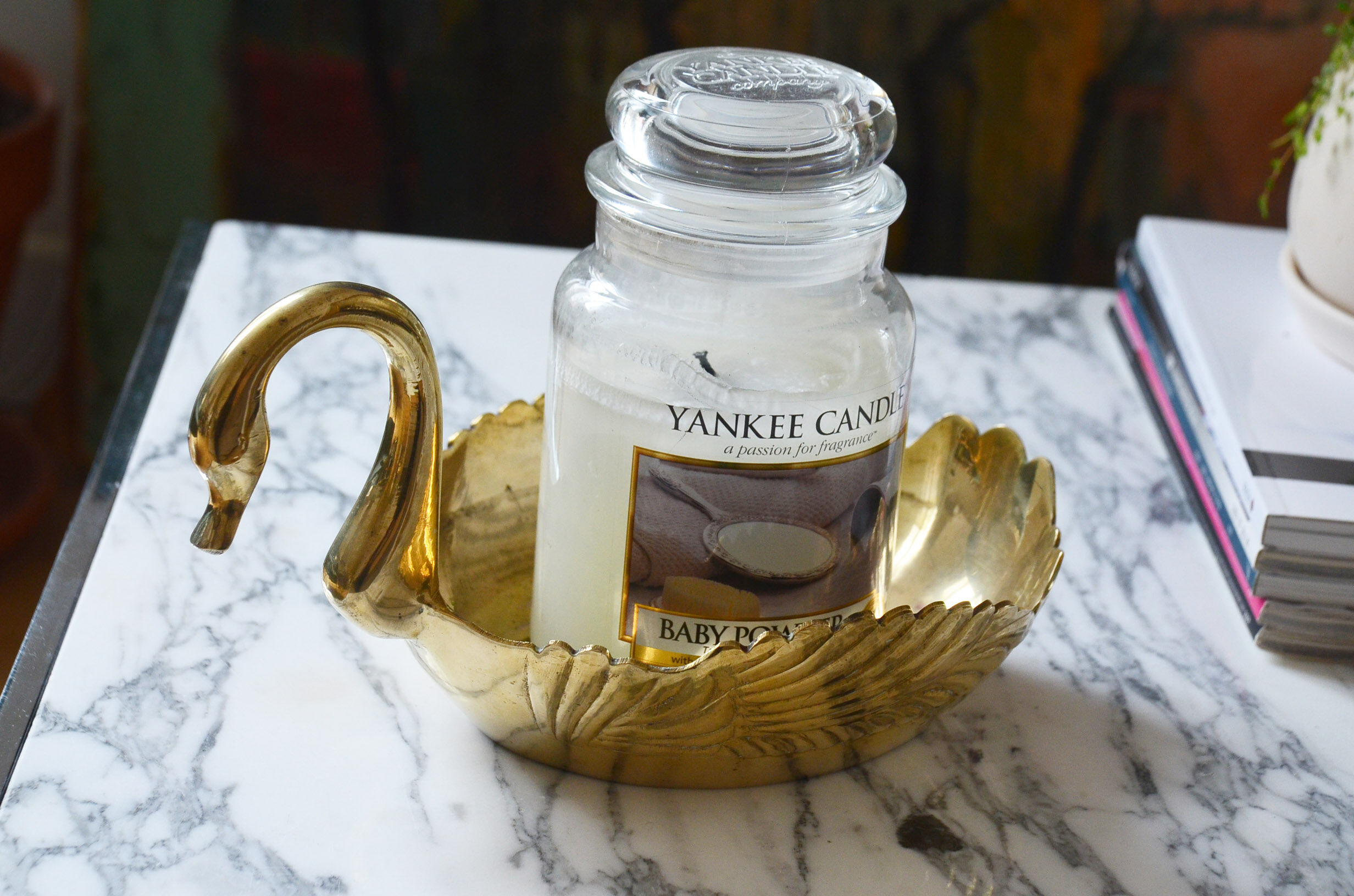 Swan brass trinket bowl from the 60/70