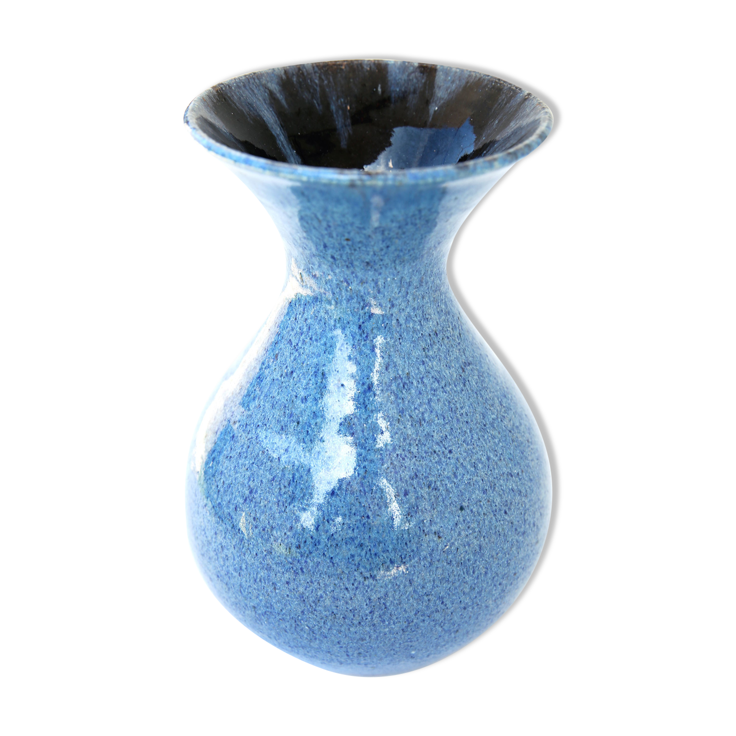 Accolay vase in blue speckled ceramic