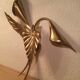 Vintage golden metal flower wall lamp
