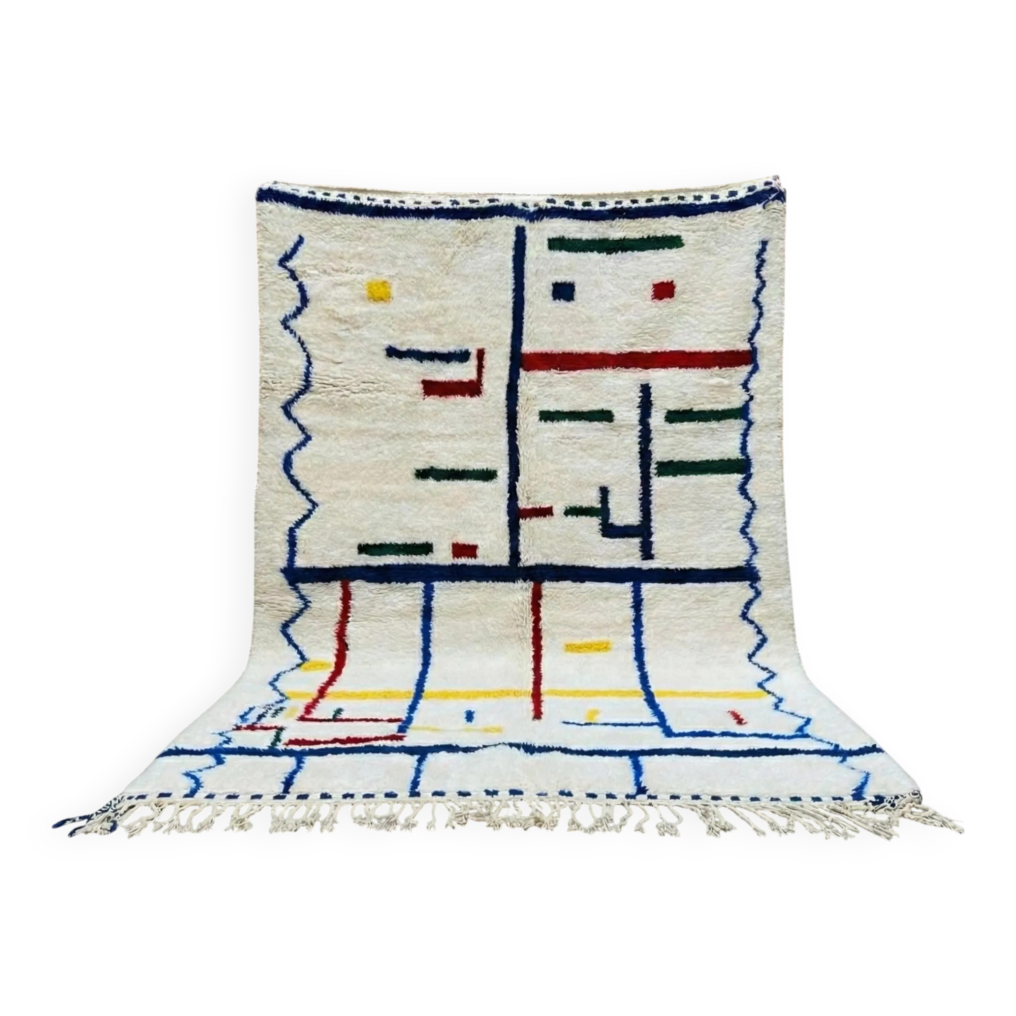 Traditional Moroccan rug made of natural wool, 2.5 x 1.5 m.