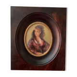 Miniature portrait de femme Isabelle Cosbos