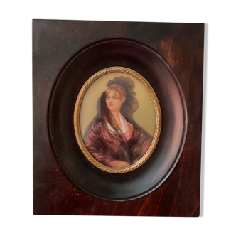 Miniature portrait de femme Isabelle Cosbos