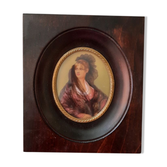 Miniature portrait of woman Isabelle Cosbos