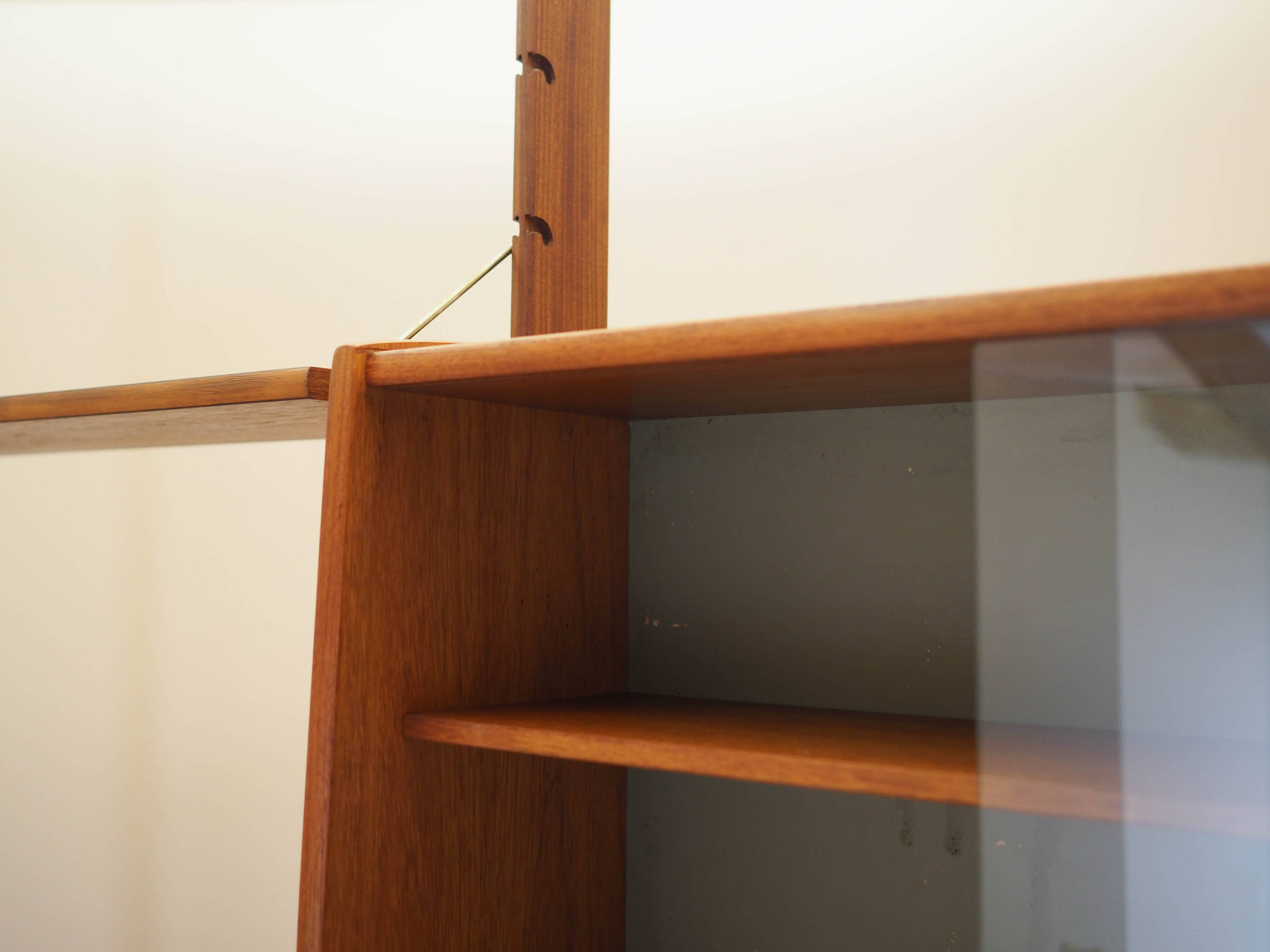 Teak modular shelving unit, Norwegian design, 1960s, manufactured by Blindh