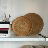 Lot of two wicker baskets