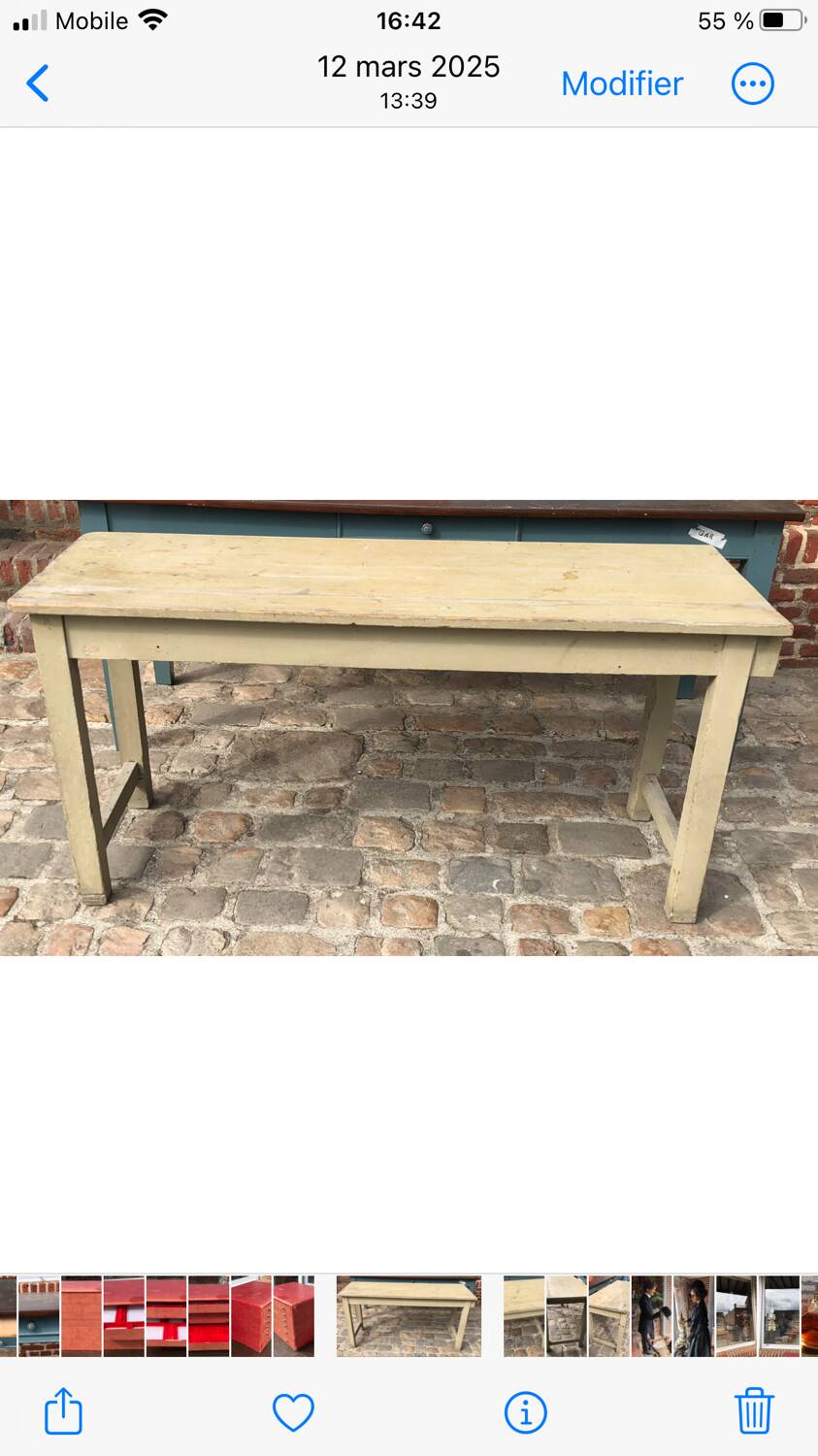 Antique kitchen table
