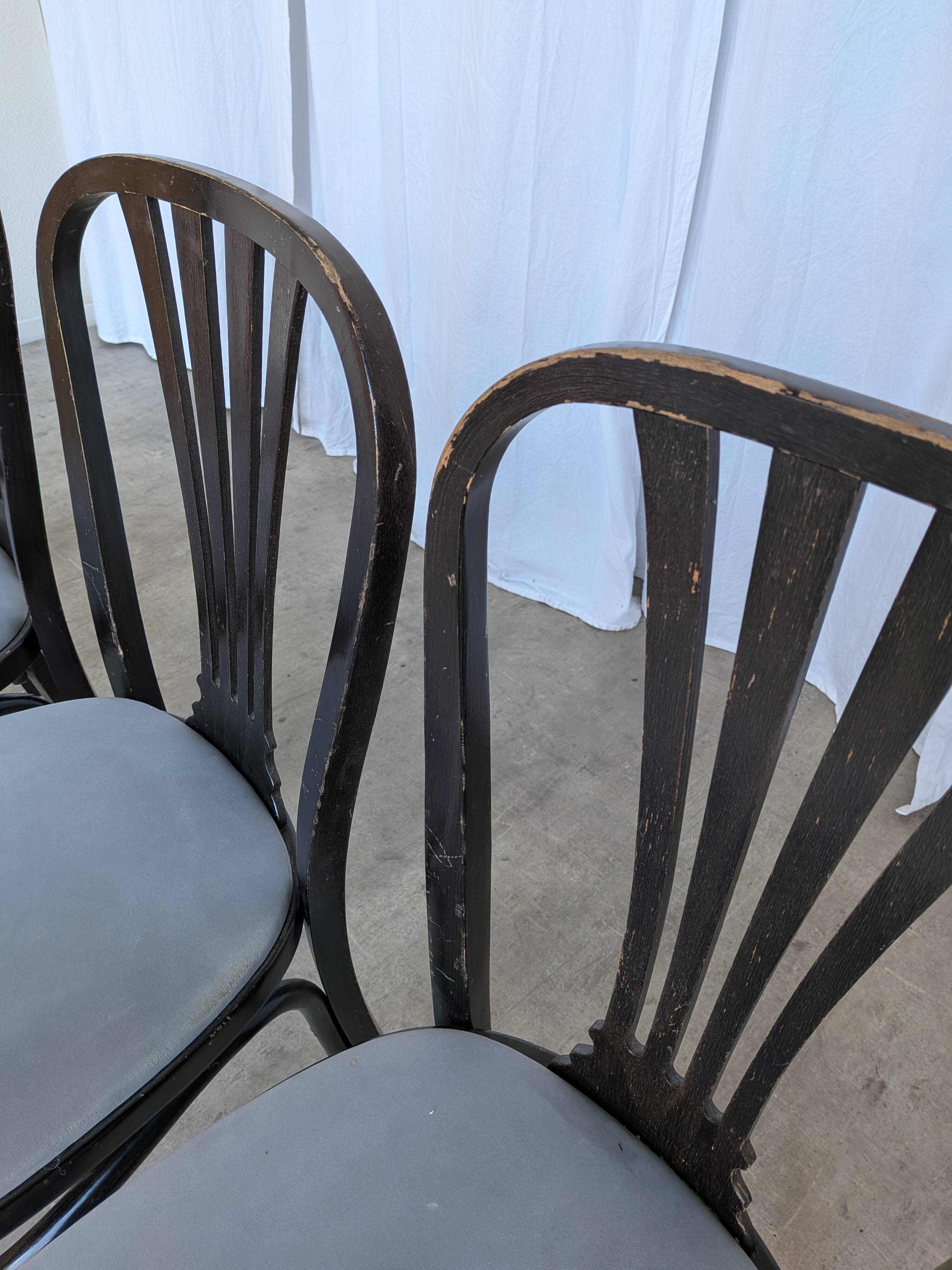 Chaises de salle à manger STOL Kamnik vintage : ensemble de 4 des années 1970, style moderne du milieu du siècle.