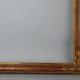 Old Italian frame gilded polychrome wood 47x39 cm, foliage 41x33 cm SB